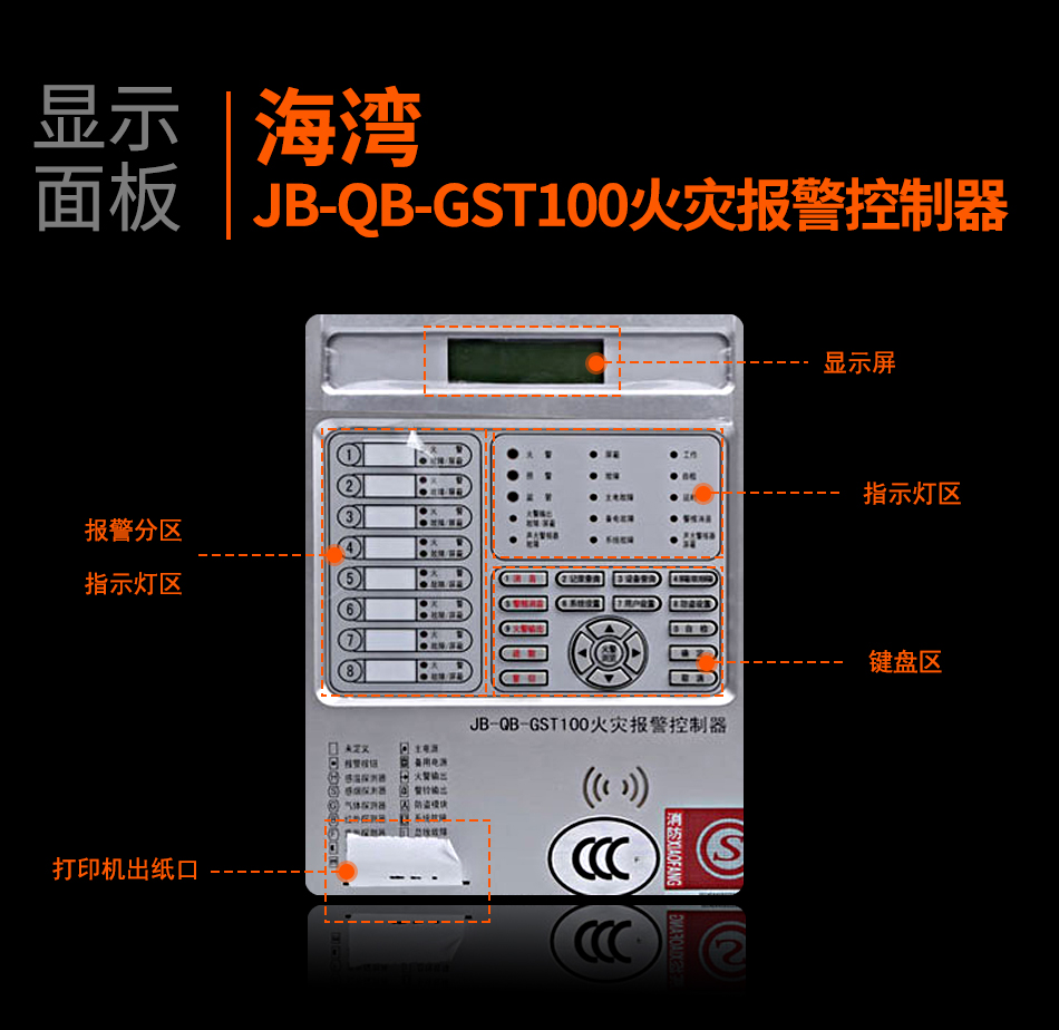 新疆海湾JB-QB-GST100新疆火灾报警控制器显示面板